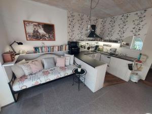 Kuchyň nebo kuchyňský kout v ubytování Apartmán Aromasalon