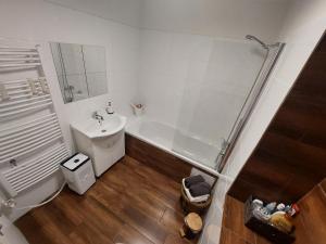 Koupelna v ubytování Apartmán Aromasalon