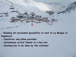 La Mongie, Studio pieds des pistes, parking intérieur privé v zime