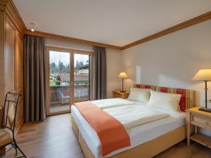 Un pat sau paturi într-o cameră la Landhaus Schwentner