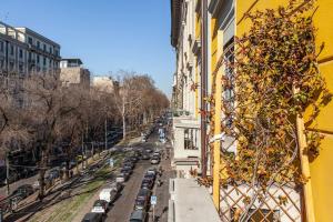a view of a city street from a building at Casa Delle 5 Giornate di Milano in Milan