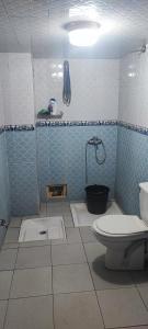 La salle de bains est pourvue de toilettes et d'une douche. dans l'établissement Dardiyafa, à Azrou