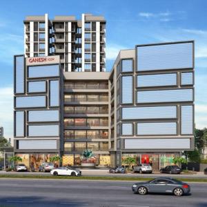 a rendering of a building with cars parked in front of it at Hotel Marigold Naroda in Ahmedabad