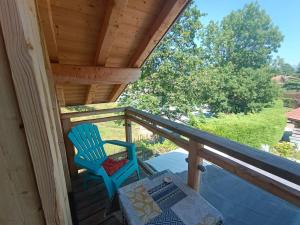 Balkón nebo terasa v ubytování Chalet des secrets
