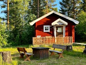 Zahrada ubytování Ramsjö Camping Stuga