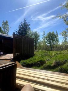 Zahrada ubytování Luxury cottage located in the Golden Circle, mountain view!
