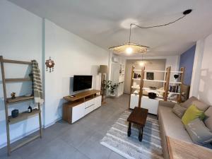 a living room with a couch and a tv at Ministro Brin Suite MT in Remedios de Escalada