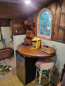 Kuchyň nebo kuchyňský kout v ubytování Hobbit Haven