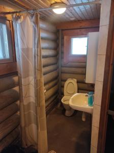 Phòng tắm tại Kalliorinteen Mökit Kalliopirtti