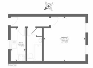 un plan d'étage d'une maison dans l'établissement Exclusive flat in Oxford Centre, à Oxford