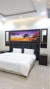 A bed or beds in a room at شقق مفروشة
