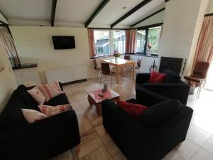 a living room with two couches and a table at Eifel Residence 2 in Gerolstein