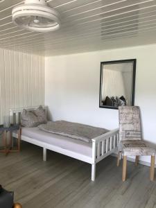 Postel nebo postele na pokoji v ubytování Wohlfühloase Brombachsee