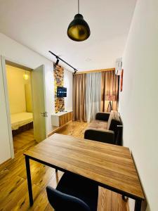 Posezení v ubytování Apartament Near the Sea