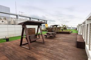 Balkón nebo terasa v ubytování Eastern Hotel Jeju