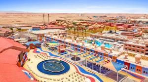 an aerial view of a pool on a cruise ship at Pickalbatros Jungle Aqua Park - Neverland Hurghada in Hurghada