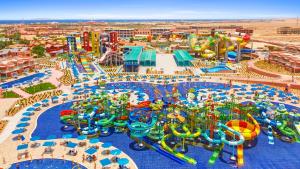 an aerial view of a water park with slides at Pickalbatros Jungle Aqua Park - Neverland Hurghada in Hurghada