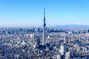 東京的景觀或從飯店拍的城市景觀