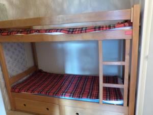 UvernetにあるPra Chauvet 107の部屋にある梯子付きの二段ベッド