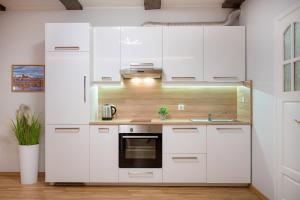 Kuchnia lub aneks kuchenny w obiekcie AtHome Toruń Apartamenty