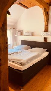 Postel nebo postele na pokoji v ubytování Blaue Grootdoor