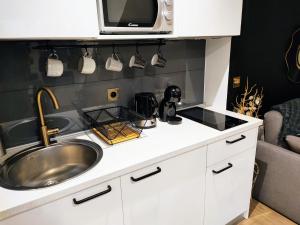 Kuchyň nebo kuchyňský kout v ubytování Note Luxury Apartments