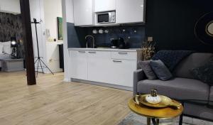 Kuchyň nebo kuchyňský kout v ubytování Note Luxury Apartments