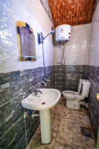 a bathroom with a sink and a toilet at Nubian Paradise in Aswan