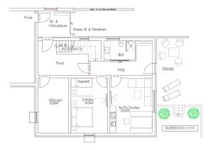 Půdorys ubytování Ferienwohnung Saxenhammer