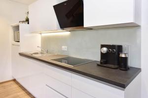 Kuchyň nebo kuchyňský kout v ubytování Ferienwohnung Saxenhammer