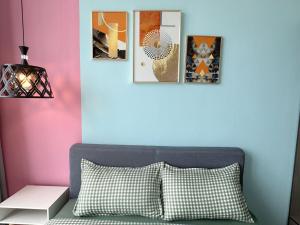 Posezení v ubytování urban sea view home 2bed studio