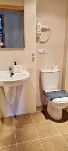ein Bad mit einem WC und einem Waschbecken in der Unterkunft Piso 2 Dormitorios. WIFI in Pontevedra