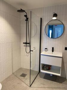Koupelna v ubytování Exklusiv lägenhet Sälfjällstorget!