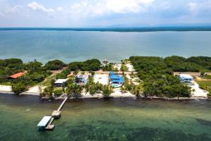 an aerial view of an island in the water at South Gull Villa - Brand New Ocean Front in Riversdale