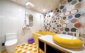 Koupelna v ubytování Jangyu Almond Kids Hotel