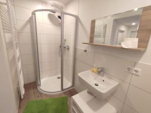 Koupelna v ubytování Salerhof