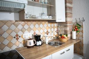 Kuchyň nebo kuchyňský kout v ubytování Apartments Faris