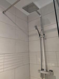 a shower with a shower head in a bathroom at Sangha Millau in Millau
