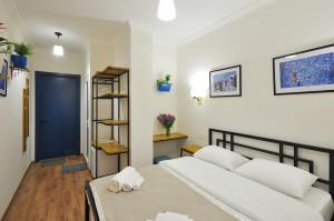 Postel nebo postele na pokoji v ubytování Hotel Art Nikola Rooms