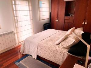 1 dormitorio con 1 cama y vestidor en CASCO VIEJO en Bermeo