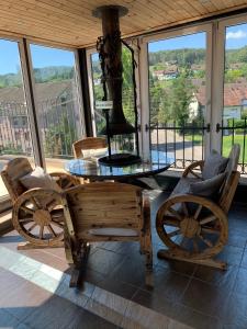 Balkón nebo terasa v ubytování Luxus-Loft Atrium -X-