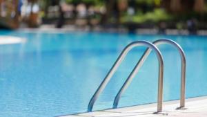 a close up of a swimming pool with blue water at RIVIJERA CITY in Belgrade