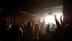 a crowd of people standing in front of a stage at Apartment Sleeps 4 Near Shopping Street in Stockholm