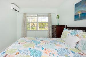 喬治城的住宿－Snug Harbour View Condo #8，一间卧室设有一张床和一个窗口