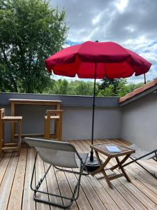 Balkón alebo terasa v ubytovaní Laguillotte