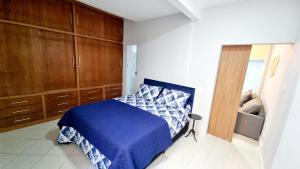 Cama ou camas em um quarto em Copa-Leme Apart 150m da praia