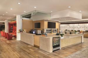 a large kitchen with an island in a building at Hilton San Francisco Financial District in San Francisco