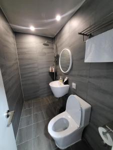 Koupelna v ubytování Hotel razaB