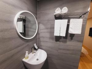 Koupelna v ubytování Hotel razaB