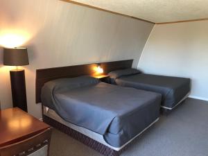 En eller flere senge i et værelse på The little chalet motel